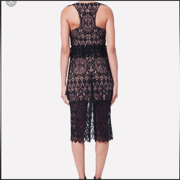 Alexis Narasse Lace Midi Racerback Dress. Pink Nude Lining. Size Small. - Picture 3 of 15